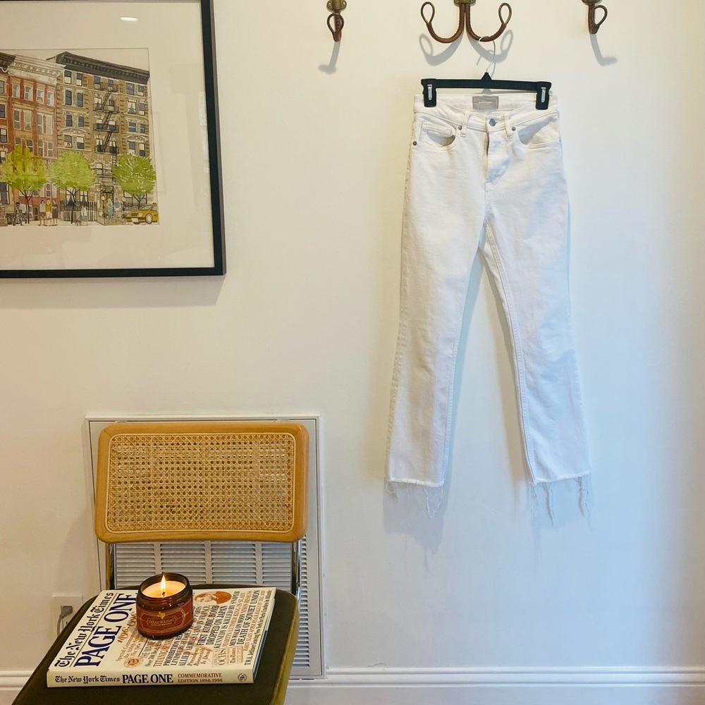 EVERLANE white cropped jeans